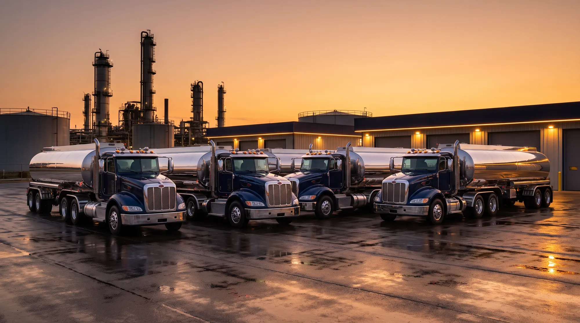 Fleet of fuel tanker trucks